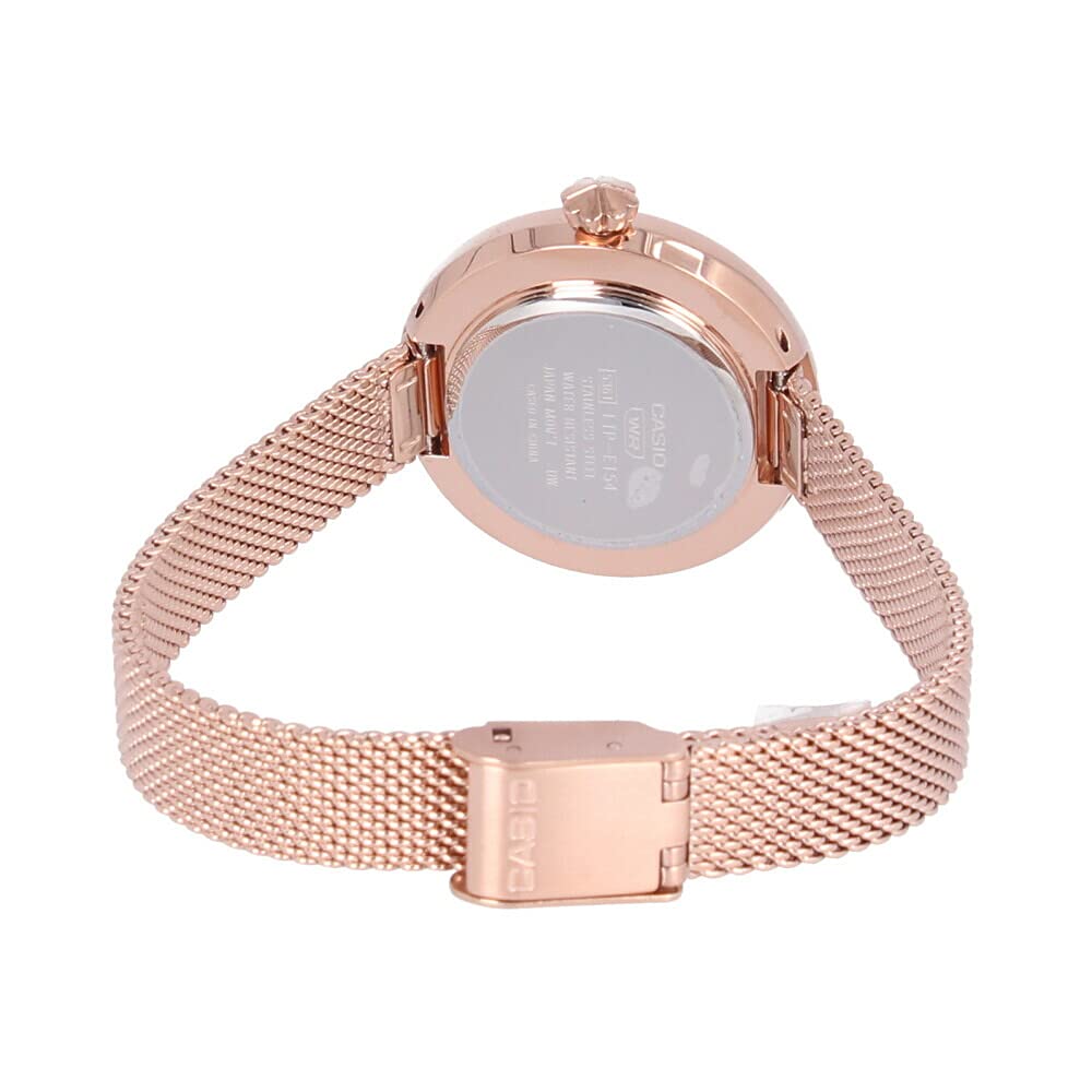 Casio Casio Standard Dress Metal Pink Perfect Gift for Day Watch, Women's Quartz, Mesh, Gold, LTP-E154MPG-4A, Father's [Used]
