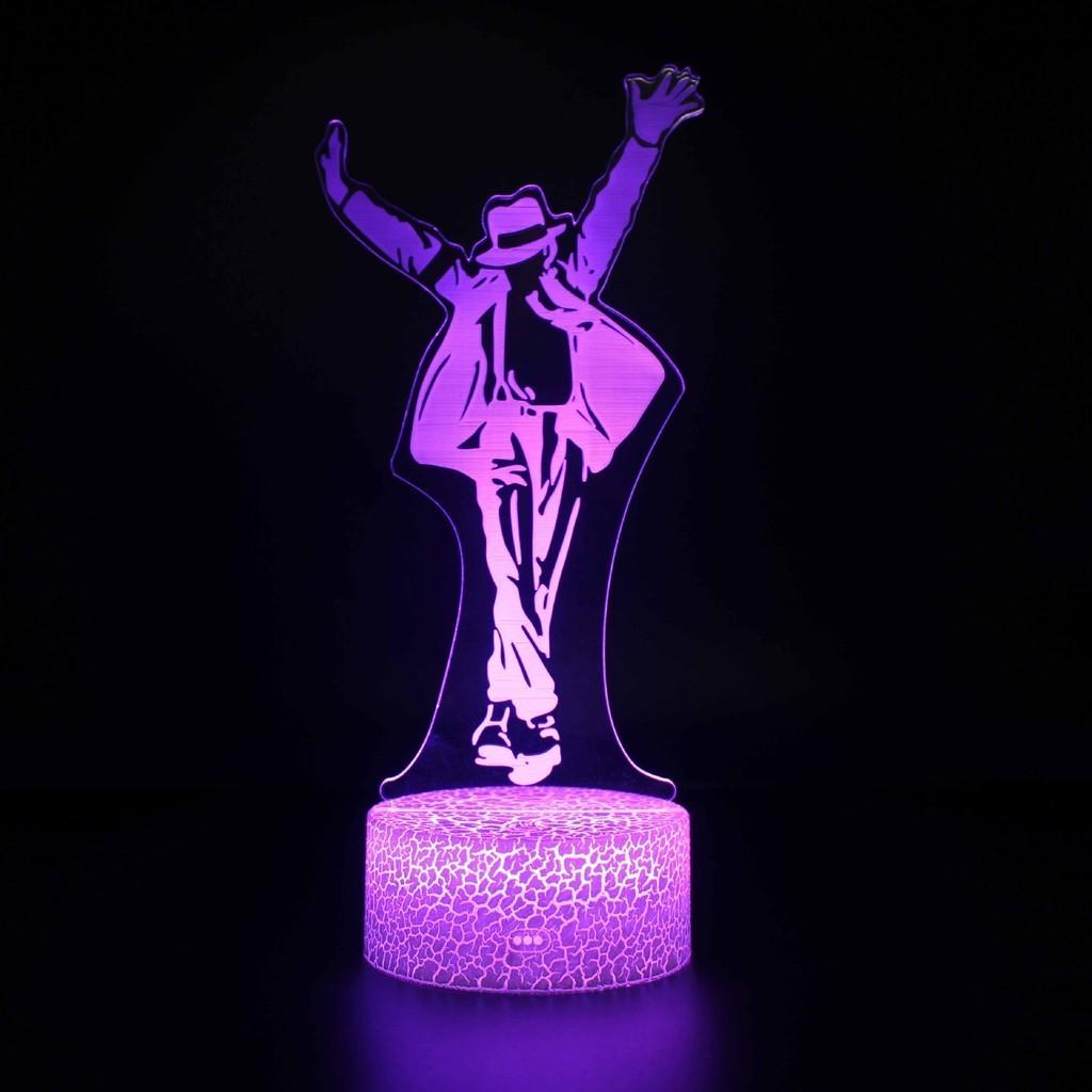 

Jackson Dancing Michael Figure Led Night Light 3d Bedroom Remoter Control Mode Michael Jackson
