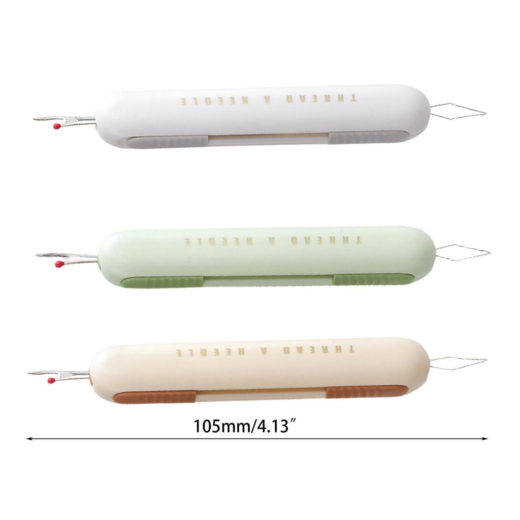 2-in-1 Nadeleinfädler und Nahttrenner Einziehbarer Nahttrenner Einfädelhilfe Nähzubehör zum Stricken Quilten Basteln