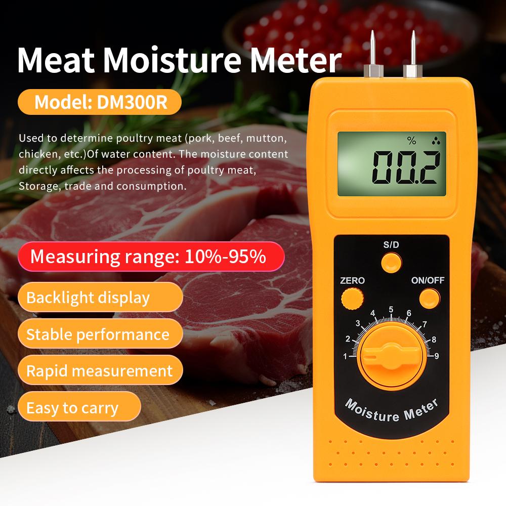 Digital Carton Concrete Paper Wood Meat Moisture Tester Wood Moisture Meter Portable Multifunctional Moisture Content Analysis