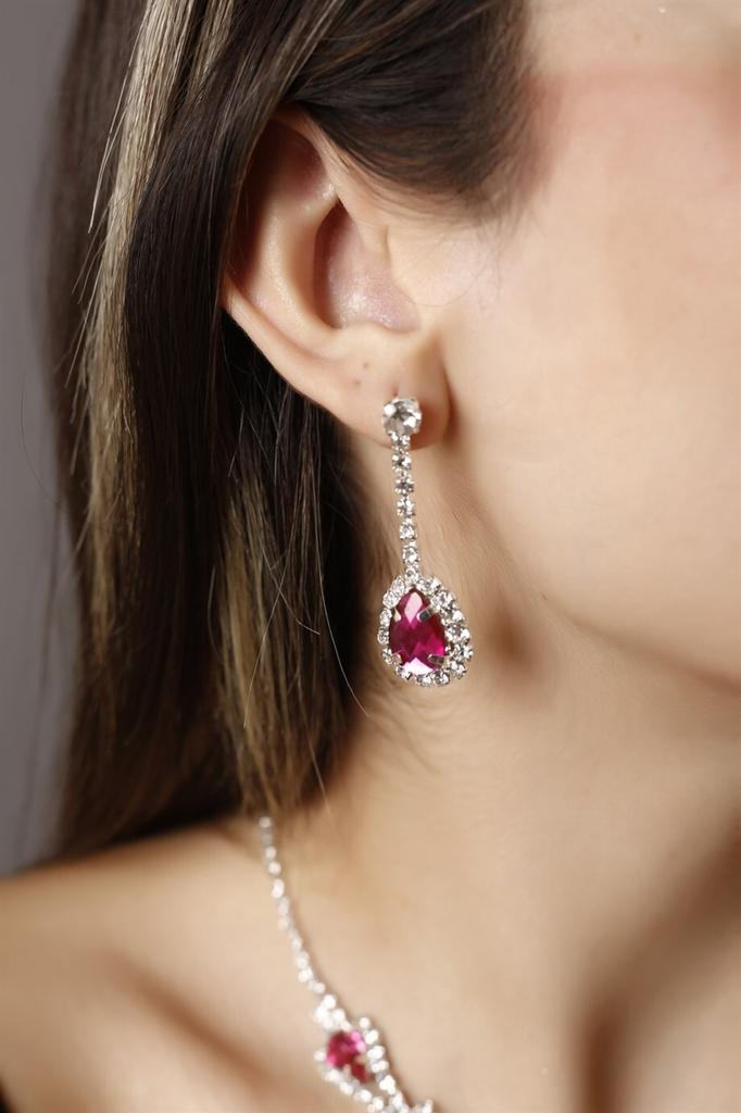 Sada náhrdelníku a náušnic z postříbřeného kamene Hurrem Set pro zvláštní příležitosti Svatební sada Choker