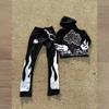 Oversized Hooded Long Sleeve Graphic Sweatshirt Set Dark Gothic Streetwear Unisex Loose Fit