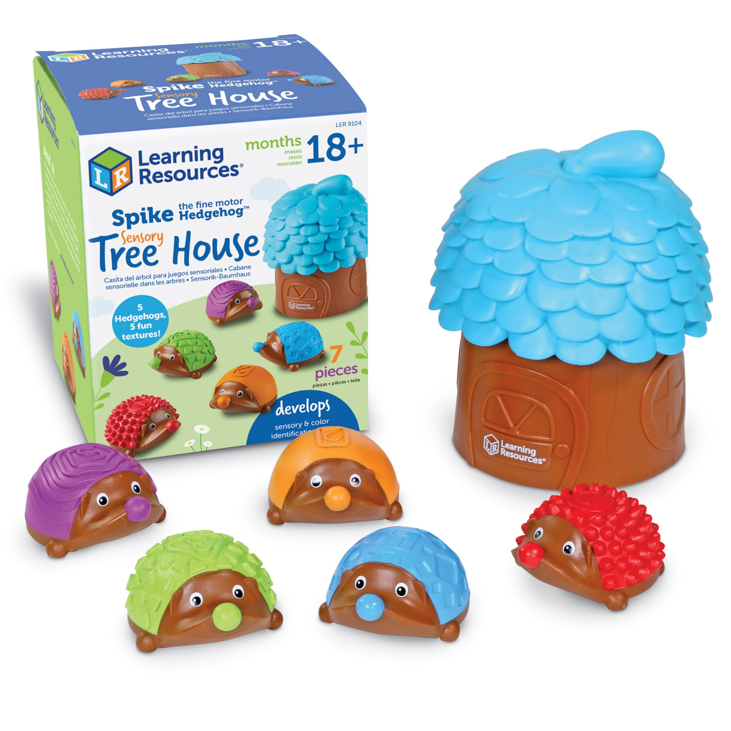 

Learning Resources Baby Fingertip Educational Hedgehog Treehouse Authentic Toy, Spike s (LER9104),