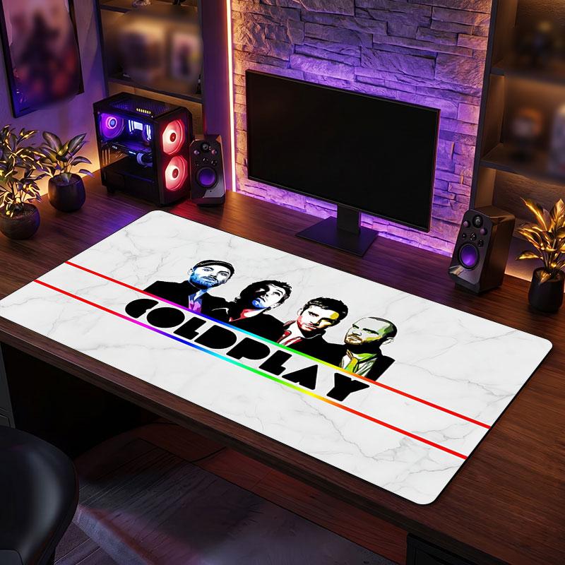 Big Mouse PadColdplay Extended Soft Desk Mat Gaming Office Computer Table Decor Mat