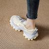 [Youshilai] 2025 autumn new color matching dad shoes women's thick-soled non-slip lace-up fried street casual sports shoes