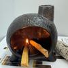 Handmade Ceramic Tabletop Chimney Incense Burner Painted  Chiminea For Incense Cones Charcoal Sage or Palo Santo Burning Holder