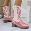 Trendy Embroidered Zipper Boots Girls Non Slip Autumn Winter
