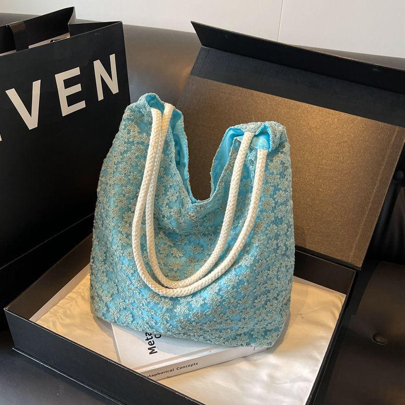 

Плетеная сумка через плечо из кружева «Дейзи» - Большая вместимость, Универсальная сумка-тоут для женщин