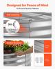 2 Pack Galvanized Raised Garden Beds, 1200 X 600 X 300 Mm, Oval Metal Planter Boxes Kit Outdoor, Bottomless Elevated Garden Box with Gloves, Alu-Zinc,