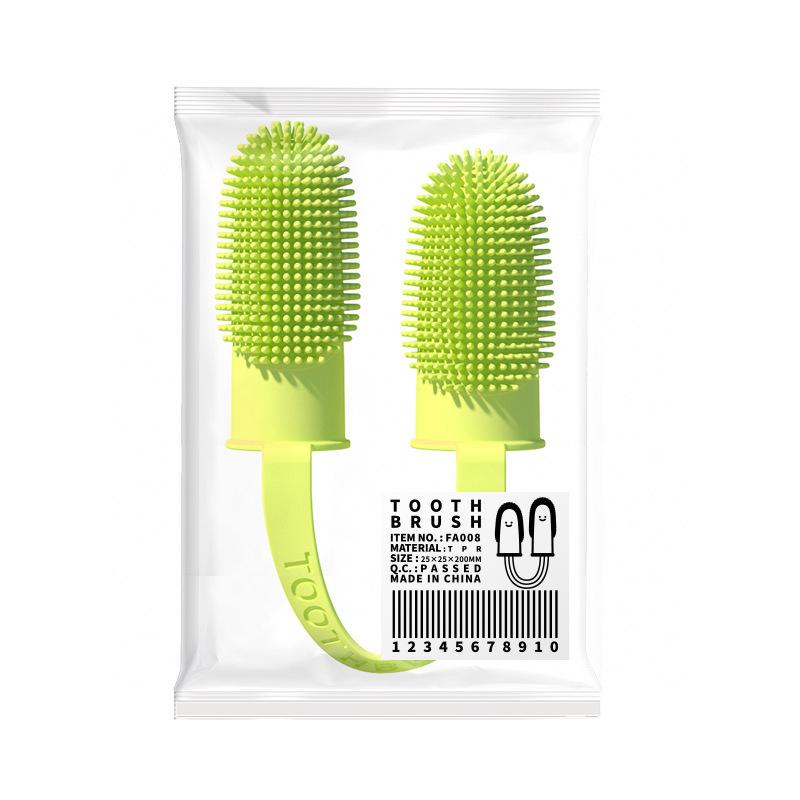 Pet Double Finger Toothbrush for Dogs & Cats - Teeth Cleaning Sleeve