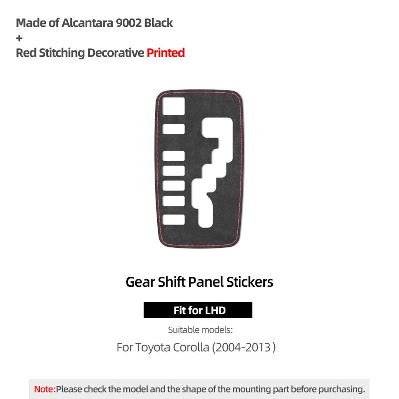 Made of Alcantara Betterhumz For Toyota Corolla 2004-2013 Center Console Gear Shift Panel Trim Stickers Car Interior Accessories