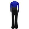 Conjunto de Leotard de Dança Brilhante com Strass, Gola Reversível, Manga Longa e Calça com Cós Elástico para Meninos