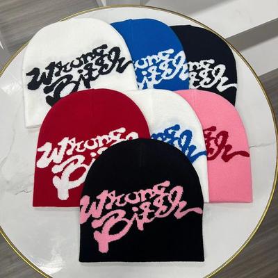 Y2k Knitting Cap Hat Wool Acrylic Cold Cap Fashion Casual Skullies  Outdoor