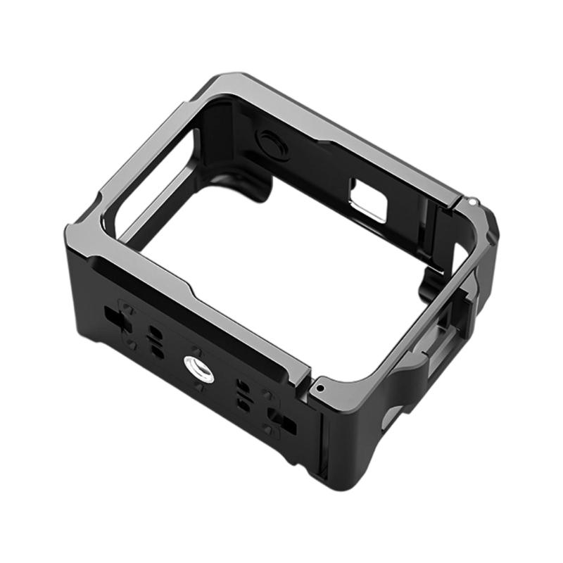 

Aluminum Alloy Protective Camera Cage Frame Holder With Cold Shoe Adapters Quick Detach Base For 360 Mini Action Cameras 1