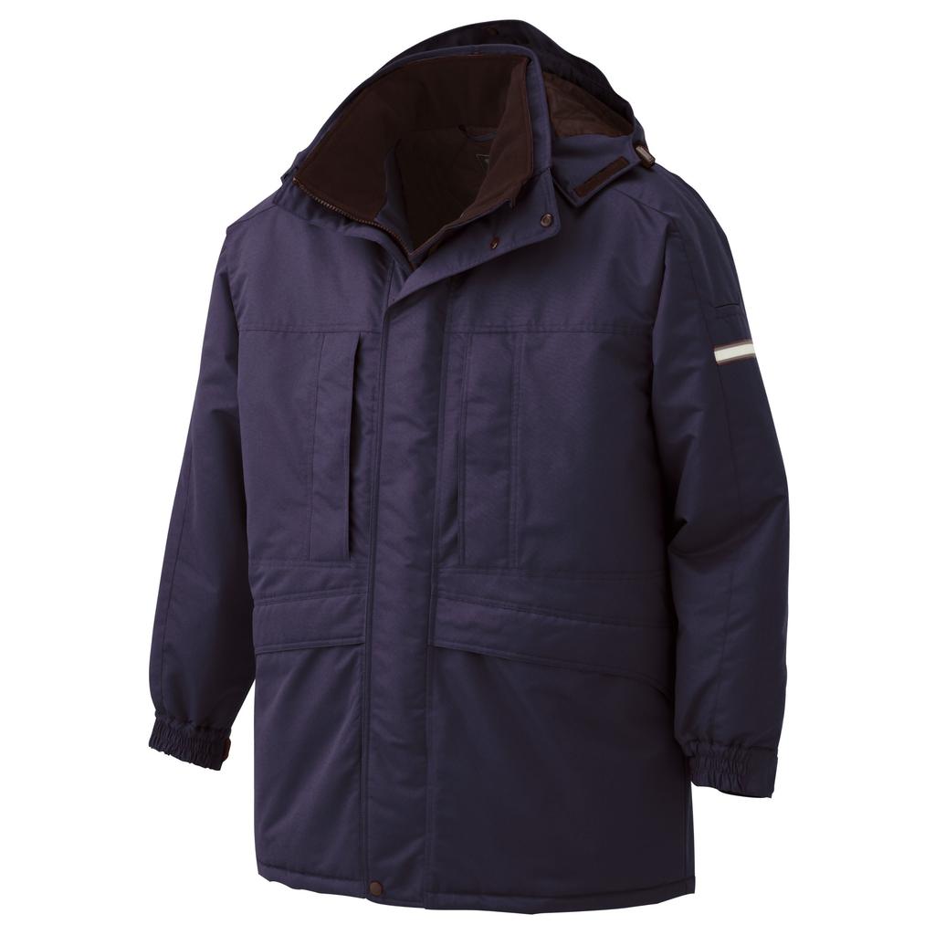 Midori Anzen M4007 Long Sleeve Winter Navy SS Coat, Unisex, Water-Repellent, Blue,