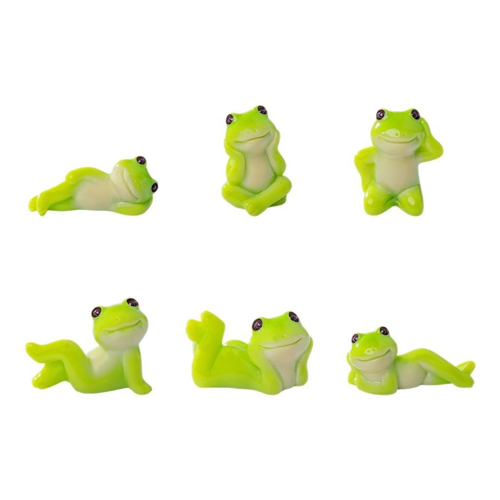 Creative Cartoon, Funny Frog Doll, Micro Landscape Accessories, Resin Crafts, Car Desktop Ornaments