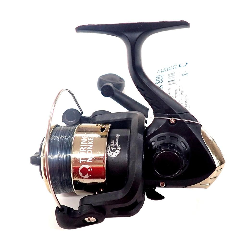 Turing Monkey Entry Spin 800 Gunmetal Spinning Reel with Line (Turimon)