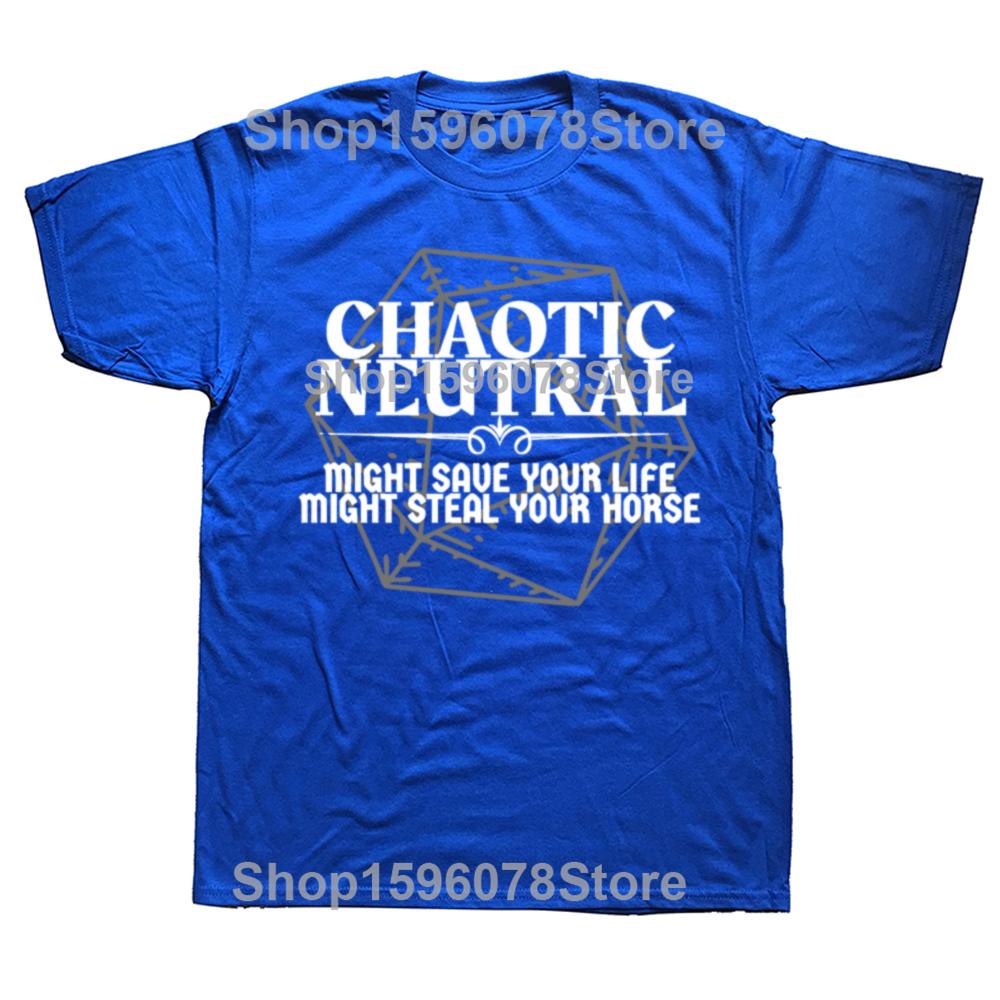 Funny Dungeons and Dragons Dungeon Master Chaotic Neutral T Shirts Short Sleeve Birthday Gifts Mens Clothing Oversized T Shirt
