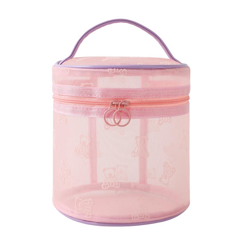 Large Capacity Mesh Cosmetic Bags INS Toiletries Storage Pouch Simple Visible Wash Handbag  Camping