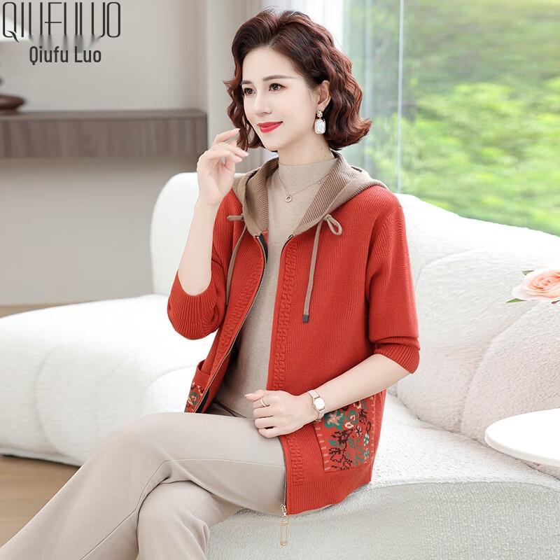 

Qiufuluo Women s Hooded Knit Cardigan Jacket 3XL