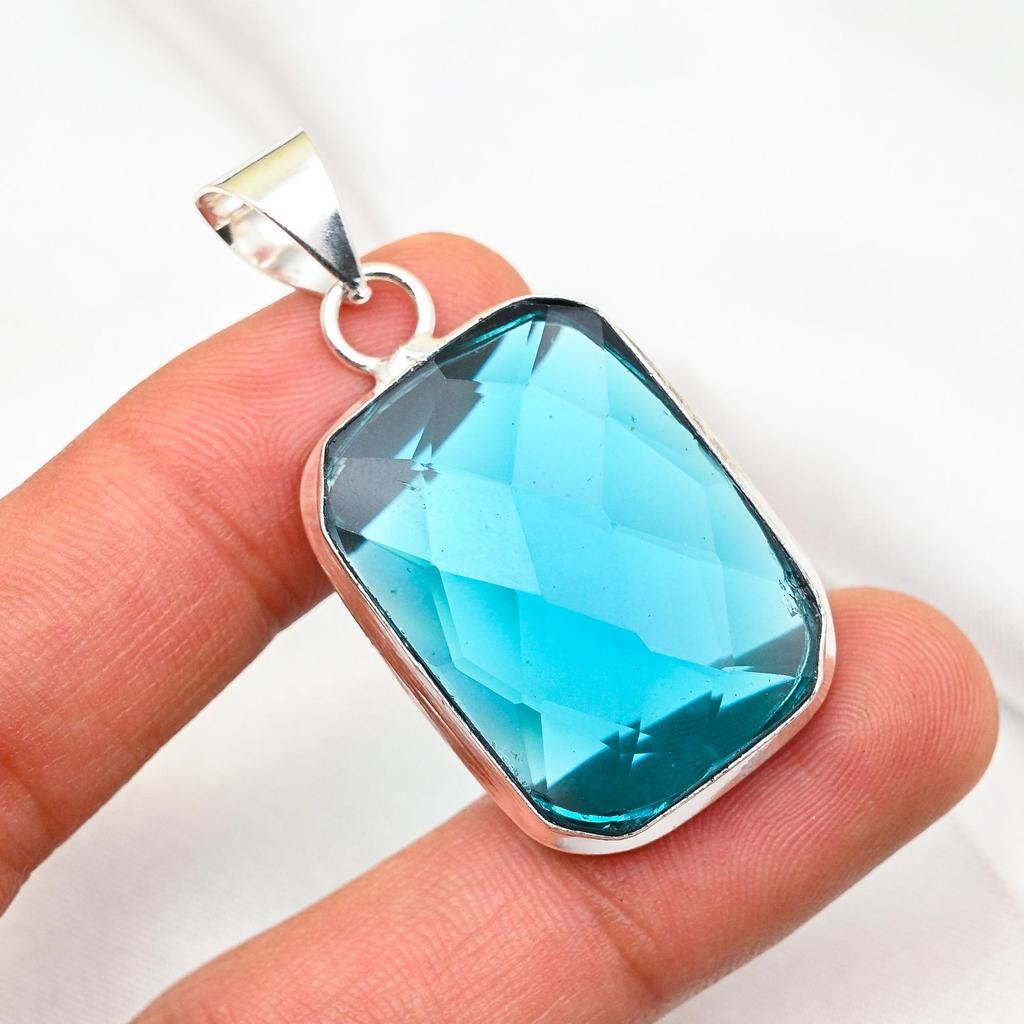 Pandantiv cu pietre prețioase indicolite, pandantiv din argint solid 925, bijuterii antice lucrate manual, cadou pentru ziua mamei