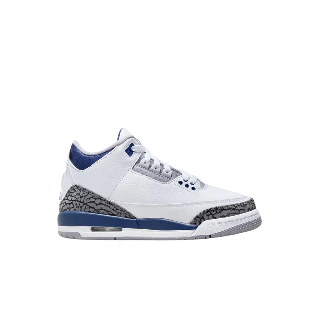 (gs) Jordan 3 Retro White Midnight Navy