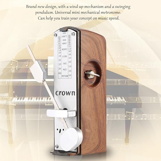 Btuty Portable Mini Mechanical Metronome Universal Metronome for Piano, Guitar, Violin, Ukulele, and