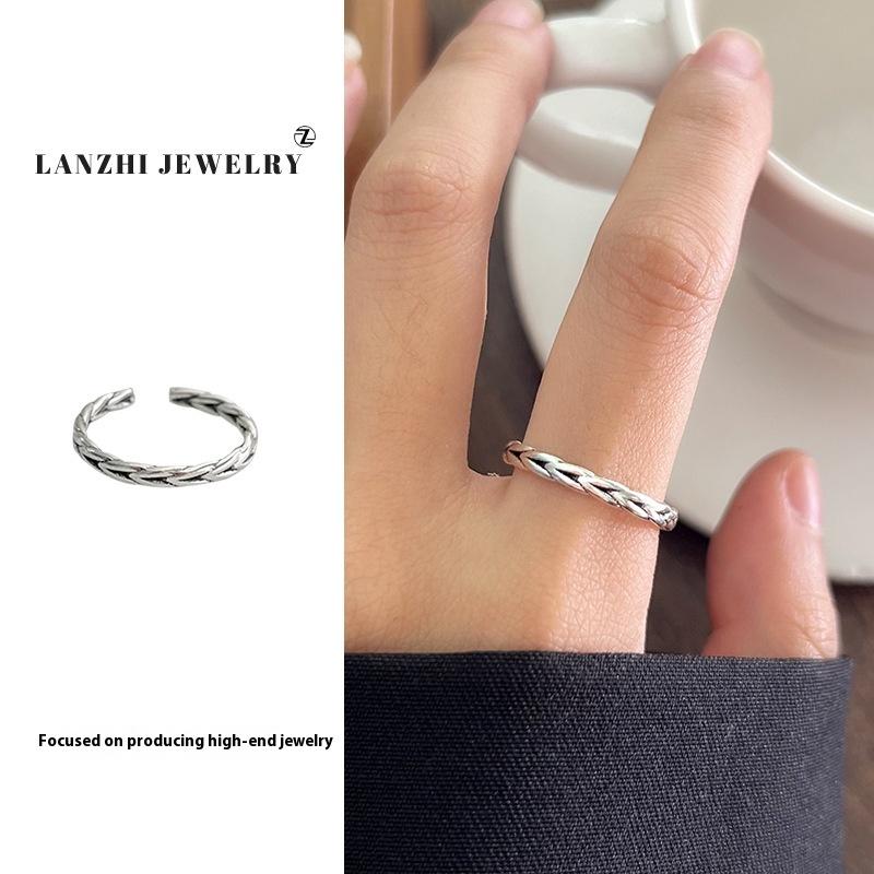 

Кольцо из стерлингового серебра 925 пробы в виде колоса пшеницы, женское, в старинном стиле, универсальное кольцо, открытое кольцо на указательный палец, ювелирное изделие, популярная модная бижутерия opening adjustable