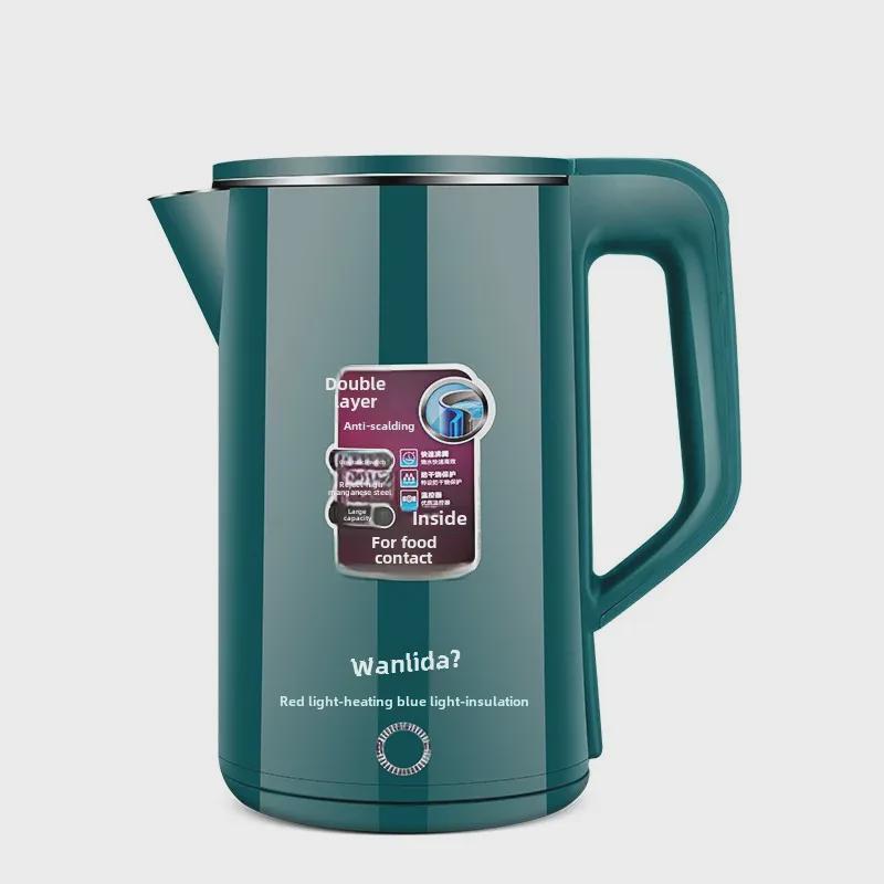 Hervidor eléctrico de aislamiento de acero inoxidable Wanlida de 3 l para uso doméstico
