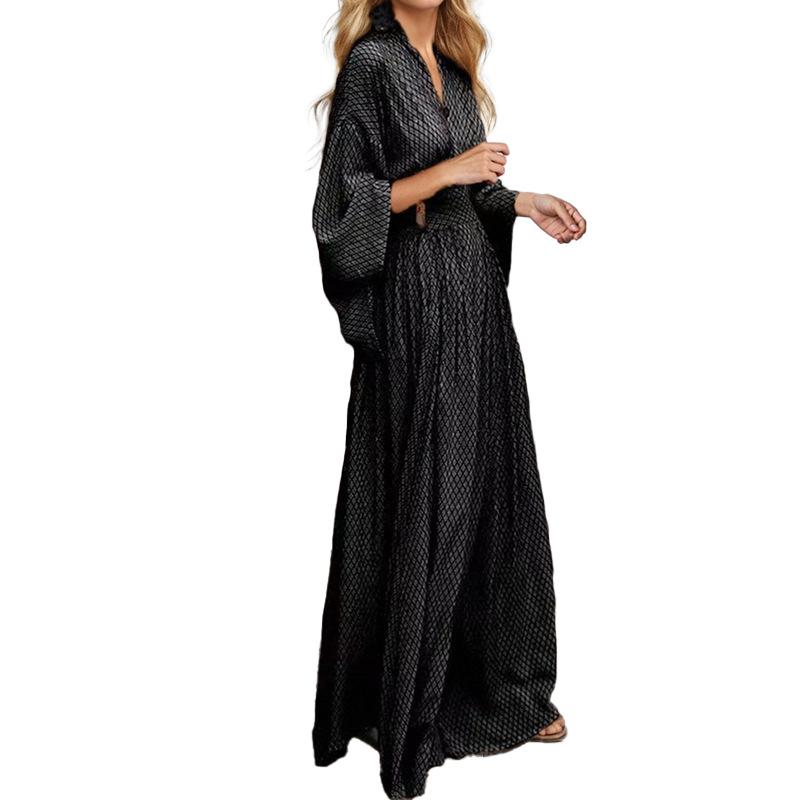 Summer Temperament, Elegant and Fashionable Sexy Solid Color Dress for Women