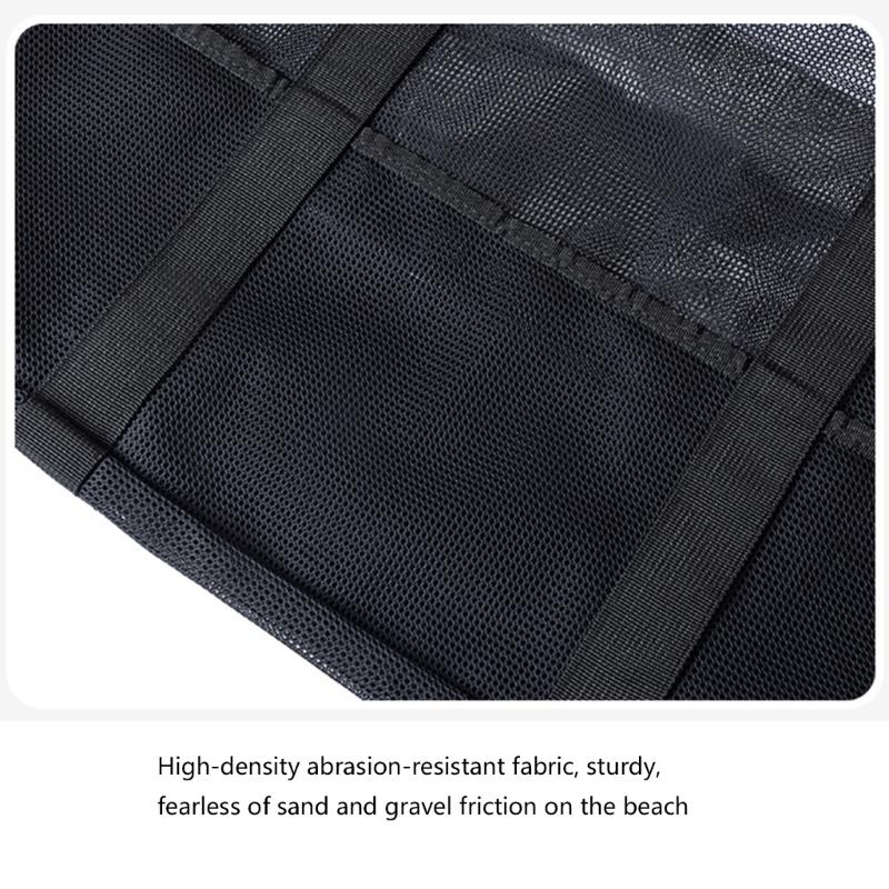 Nylon Hollow Mesh Beach Bag Large Capacity Quick Dry Pouch Single Shoulder Handheld Travel Wash Bag For Beach Travel