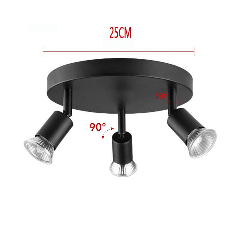 Surface-mounted Spotlights LED Ceiling Lights Three-head Ceiling Round Corridor Living Room Atmosphere Decoration Main Light A