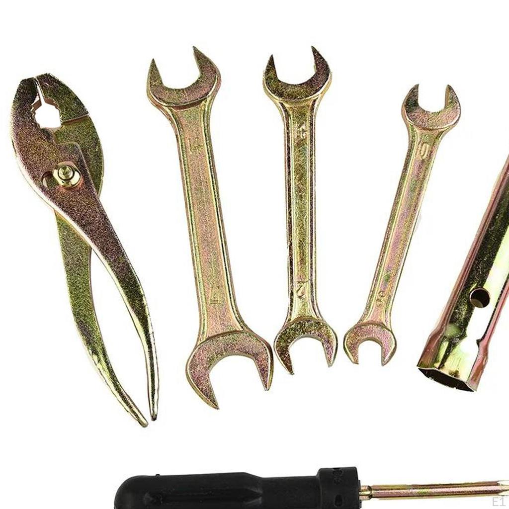 Motorcycle Repair Tool Kit Maintenance Tools Pliers Spark Plug Socket Spanner Wrench with Storage