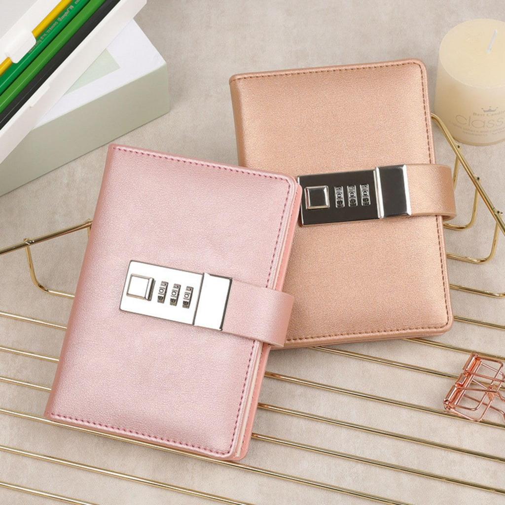 Itisyou Cute Locked Notebook, Diary, Password Notebook, Mini Leather Journal, Writing Notebook, Secret Notepad for Girls and Students