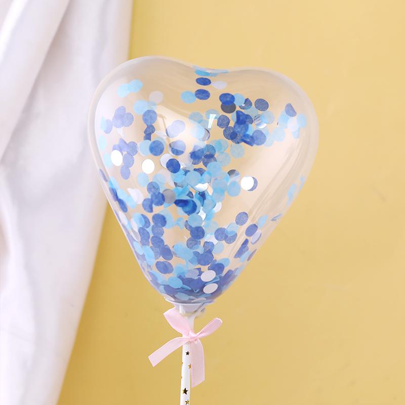 Valentine's Day & Birthday Cake Topper: Gold, Silver, and Colorful Transparent Wishing Balls Decoration