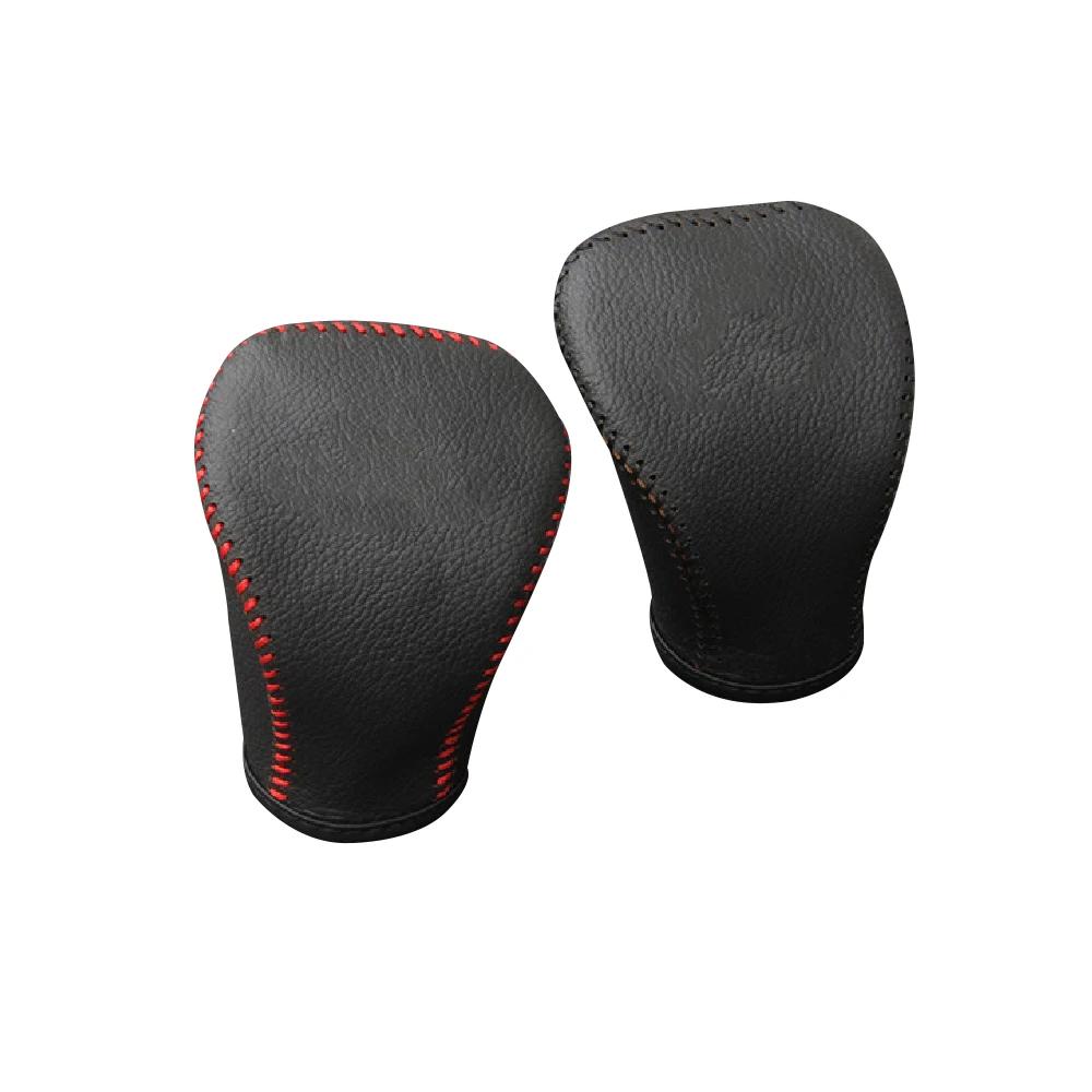 Car Gears Head Shift Knob Cover for Volkswagen VW Tiguan L MK2 2017 2018 2019 2020 2025 Gear Shift Collars Leather Accessories