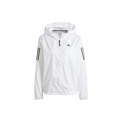 Own The Run Pruhovaná Colorblocková Mikina s Kapucí s Dlouhým Rukávem Dámské Svrchní Oblečení Bílá IK7445