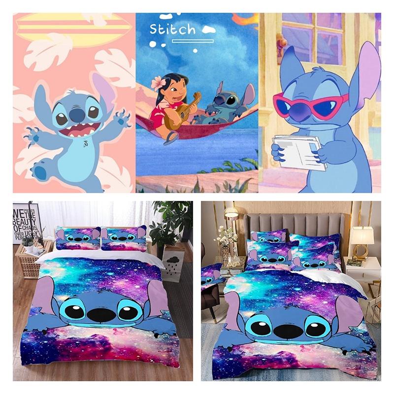 Adorable 3d Lilo Stitch Cartoon Bedding Set For Your Little One's Bedroom