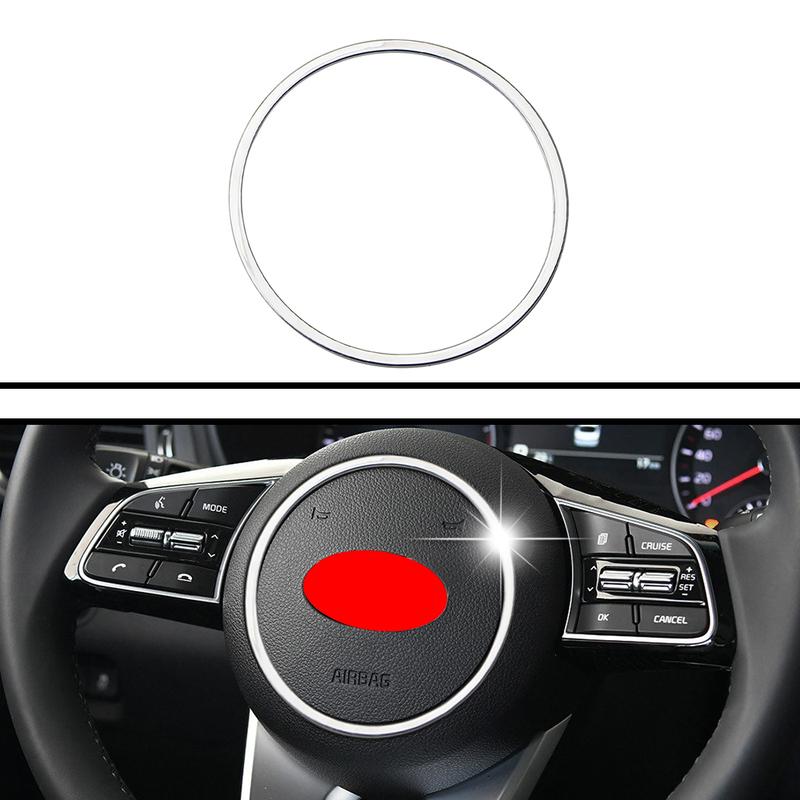 For KIA Sportage 4 QL 2016 -  Steering Wheel Center Circle Ring Trim Decoration Sticker Cover Interior Accessories