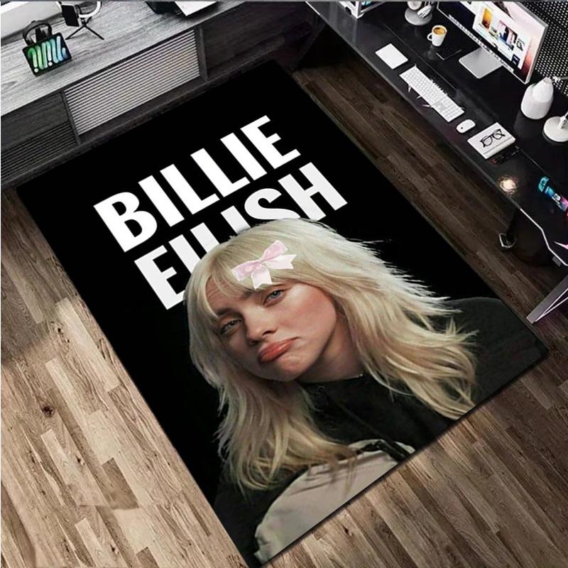 Billie Eilish Album Rug Carpet Office Decorative Carpet For Living Room Bedroom Door Mat Floor Rug Computer Chair Area Rug