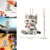 Adorable Acrylic Cat Car Decoration Hanging Pendant For Stylish Interior Decor