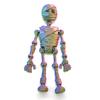 Halloween Skeleton Refrigerator Magnet 3D Printed Poseable Skeleton Figurine with Movable Joints Articulated Skeleton Fridge Magnetic Decoration