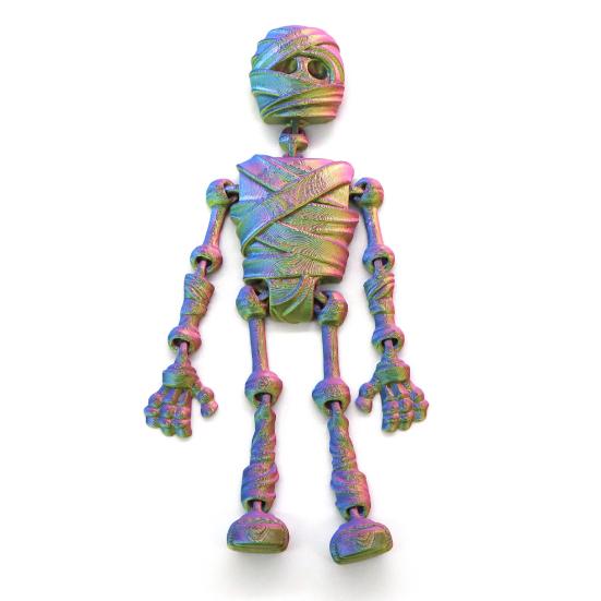 Halloween Skeleton Refrigerator Magnet 3D Printed Poseable Skeleton Figurine with Movable Joints Articulated Skeleton Fridge Magnetic Decoration