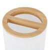 4Pcs Bathroom Accessory Set Bamboo Waterproof Durable Gift Toothbrush Cup For Home HotelWhite