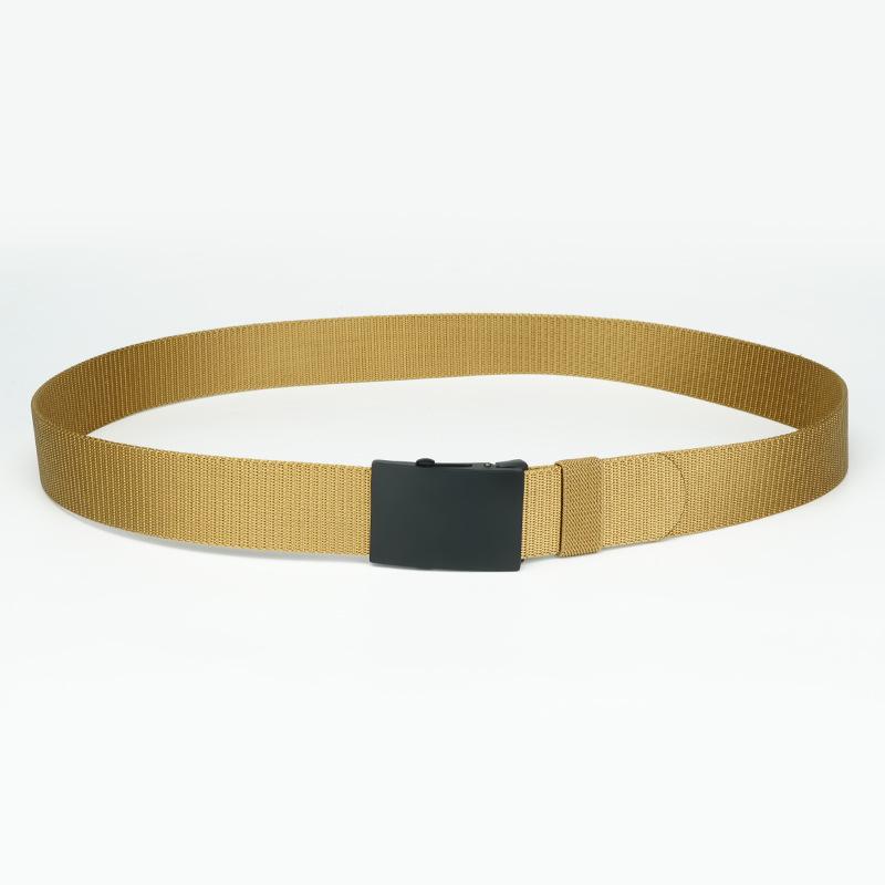 Men's Belt, Wearing Toothless Automatic Buckle Nylon Belt, Men's Canvas Outdoor Casual Sports Trousers Belt