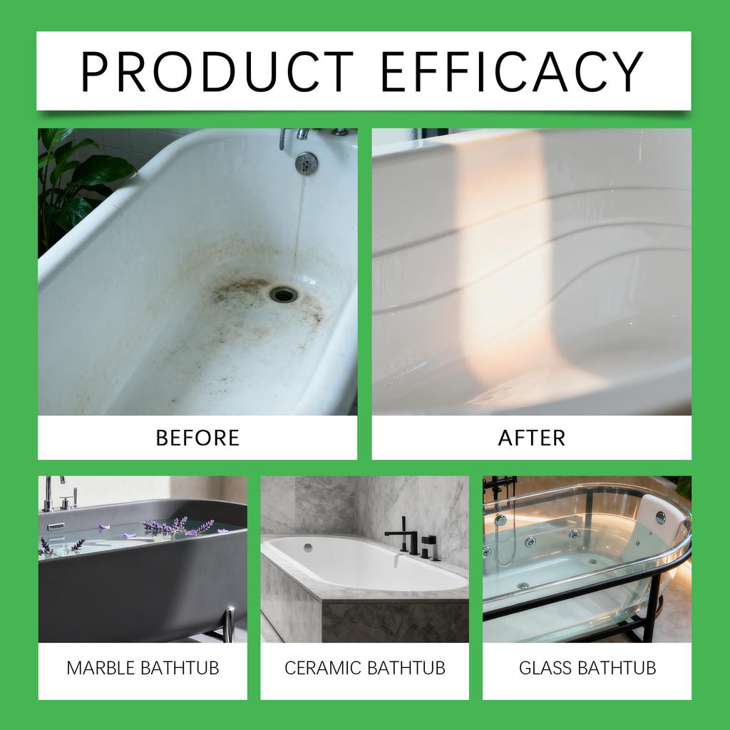 Spray-On Bathtub Cleaner - Household Bathroom Cleaner for Tiles & Glass, Removes Stains & Limescale, Cleans & Maintains Surfaces