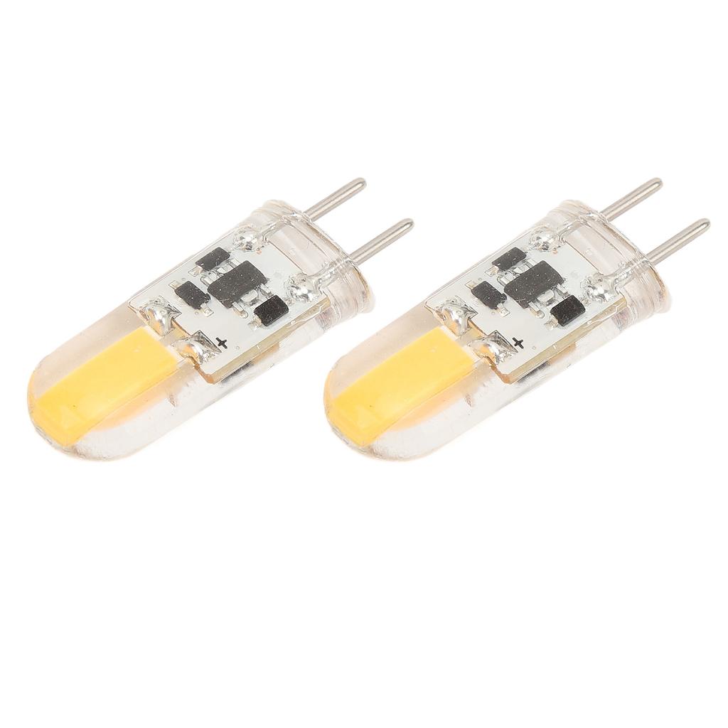 2PCS Silicone LED Light Bulb GY6.35 COB 1505 3W 12V 300LM for Cabinets Closets Outdoor Home Office