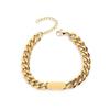 Stainless Steel Cuban Chain Bracelet Fashion Simple Hypoallergenic Jewelry for Men Women Couple Anniversary Gift