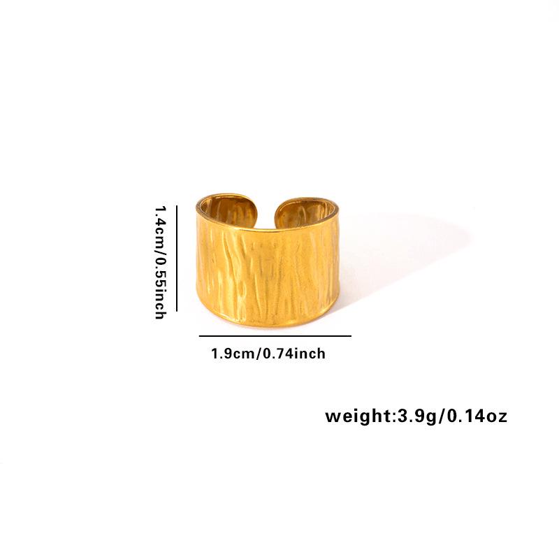 European & American Trendy Titanium Steel Geometric Open Ring - Hip-Hop Style Snake Design