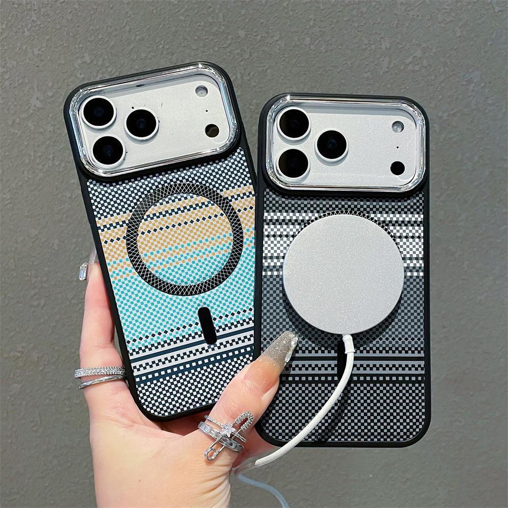 Slim Magnetic Striped Pattern Case for For Iphone 17 Pro Max Air 16 1 14 13 12 11 for  Shockproof Ultra Thin Colorful Cover